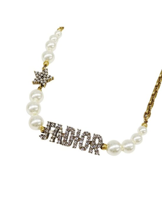 Christian Dior Jewelry - Dior Necklace Faux Pearl Rhinestone J'adior Gold Star Gorgeous